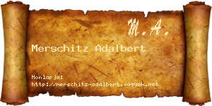 Merschitz Adalbert névjegykártya